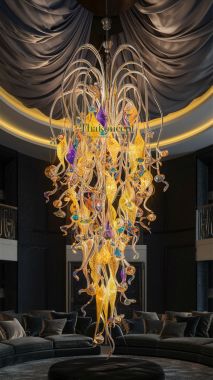 Ý TƯỞNG ĐÈN CHÙM TRANG TRÍ THÔNG TẦNG