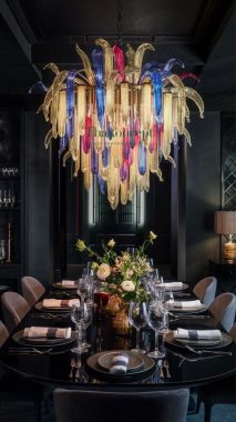 Ý TƯỞNG ĐÈN CHÙM TRANG TRÍ BÀN ĂN 2