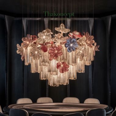 Ý TƯỞNG ĐÈN CHÙM TRANG TRÍ BÀN ĂN 2