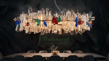 Ý TƯỞNG ĐÈN CHÙM TRANG TRÍ BÀN ĂN 2